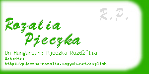 rozalia pjeczka business card